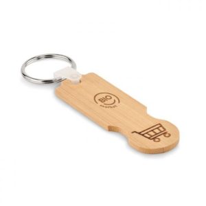 Porta-chaves bambu ficha euro