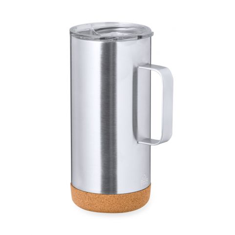 Caneca térmica em aço inox e base de cortiça - Image 4