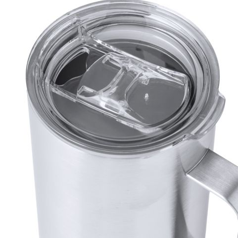 Caneca térmica em aço inox e base de cortiça - Image 5