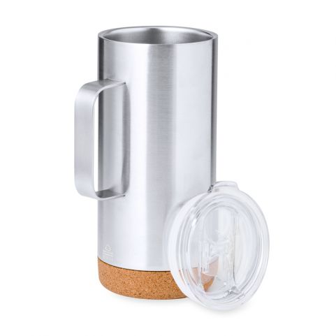 Caneca térmica em aço inox e base de cortiça - Image 6