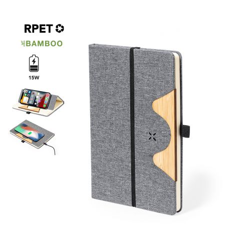Bloco de notas carregador em RPET e bambu - Image 2