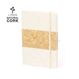 Caderno  em cortiça e linho