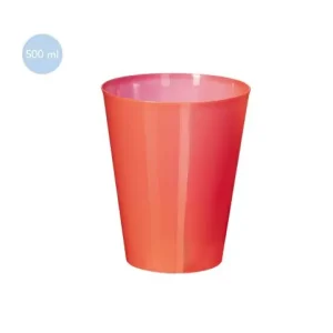 Copo de 500 ml reutilizável multicolorido