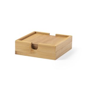 Conjunto de 4 bases para copos em bambu