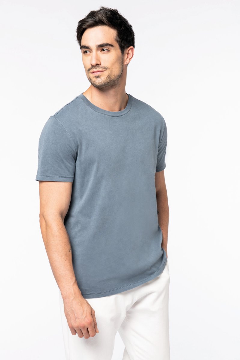 T-shirt orgânica com aspecto lavado unissexo - Image 4