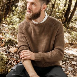 Camisola de malha grossa de homem