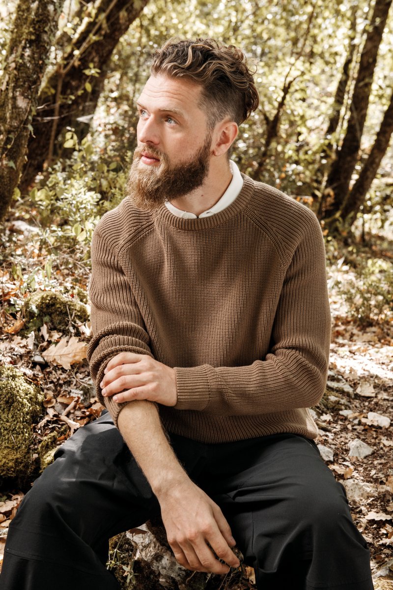 Camisola de malha grossa de homem
