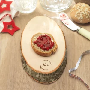 Tábua oval com casca
