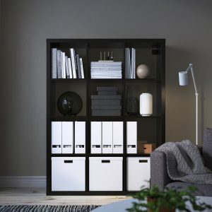Estante KALLAX 12 cast-preto 112×147