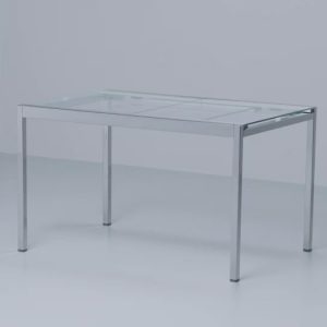 Mesa GLIVARP 125X85 Extensiva vidro/cromo