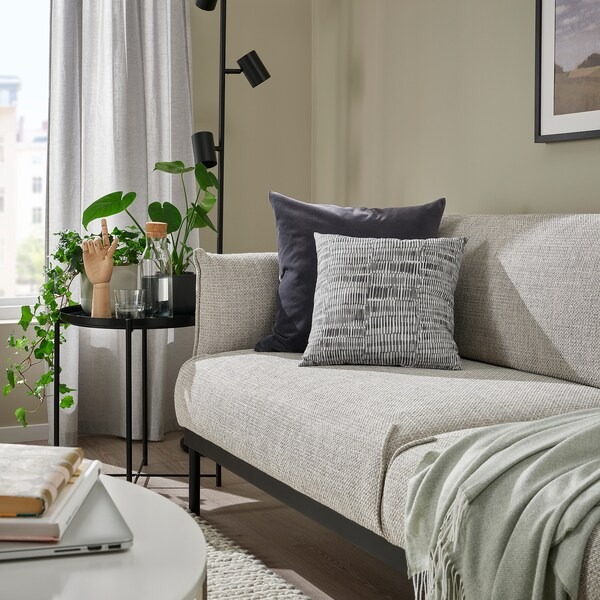 Almofada JORDKASTANJ 40×40 cinza - Image 4