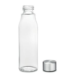 Garrafa de vidro com design elegante e simples
