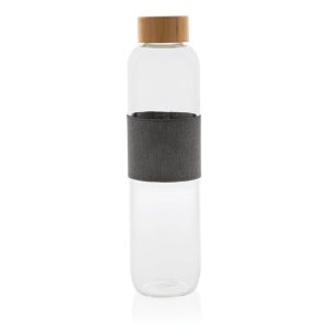 Garrafa de vidro borosilicato com bambu