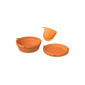 Kit Acessórios Air Fryer 1 Forma + 2 Luvas